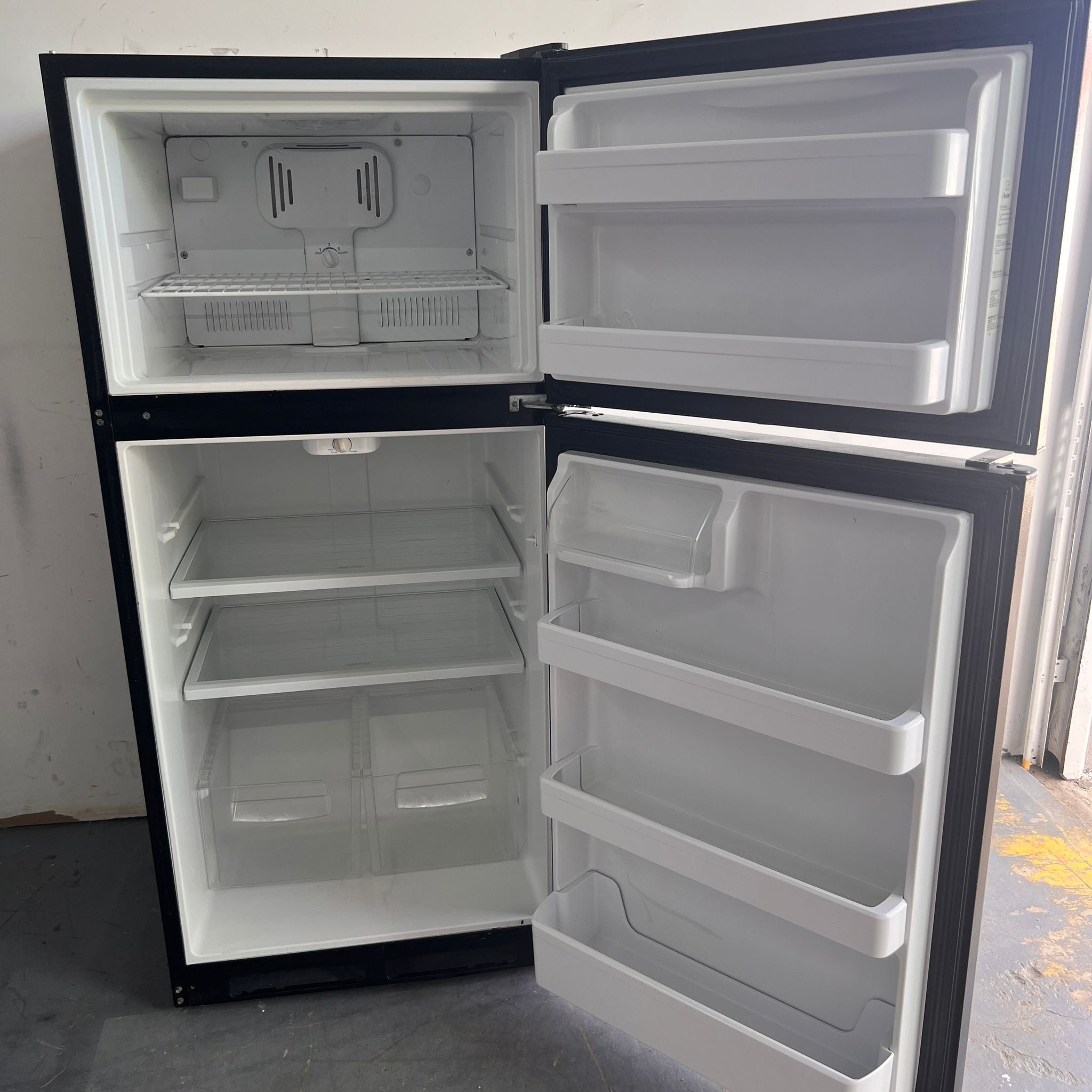 Haier Black Top and Bottom Refrigerator Haier Black Top and Bottom Refrigerator